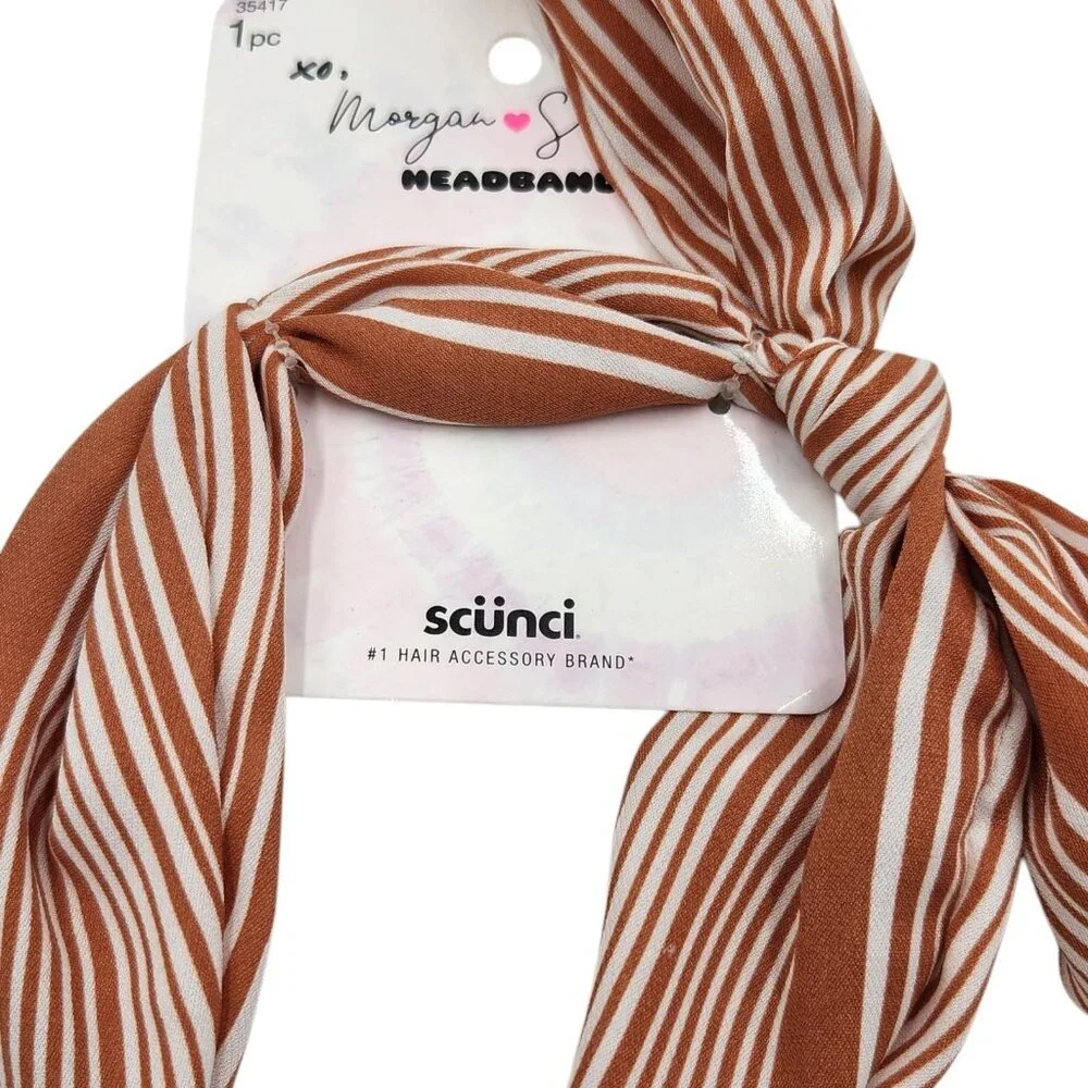 Scunci Morgan Simianer Xo Headbands and Scarves Bandana‎ & Stripes 2 Pcs Bundle